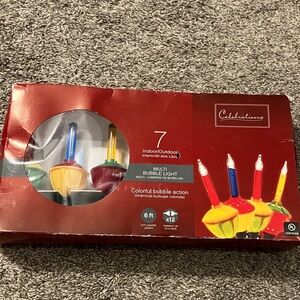 NEW Celebrations Indoor/Outdoor Multi-Color Bubble Lights